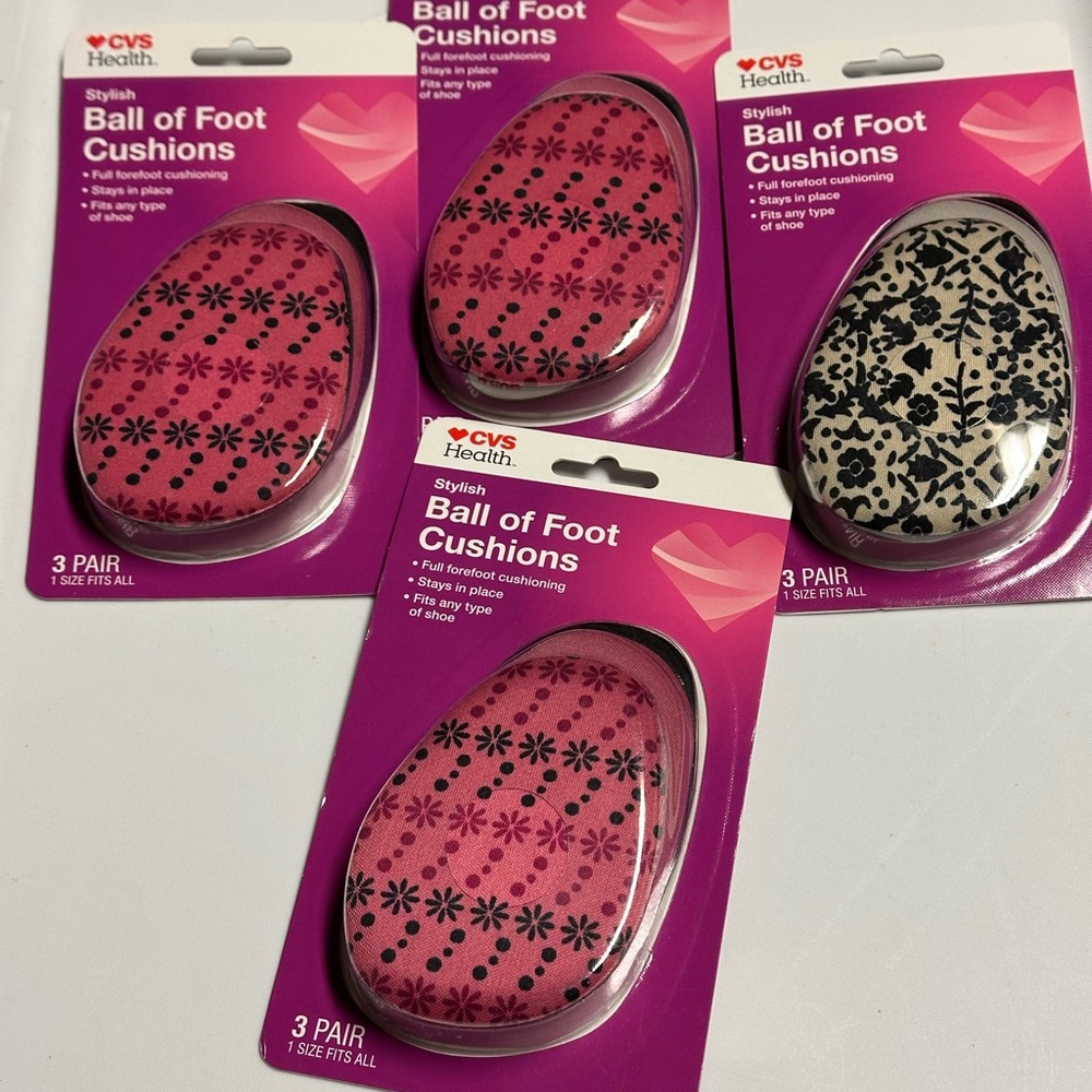Foot Cushions - Pink and Black